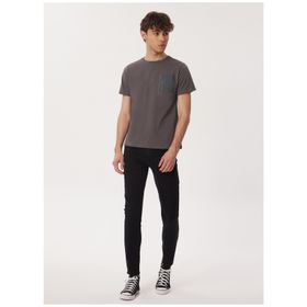 Lee Cooper 232 LCM 242004 MOBY Bisiklet Yaka Gri Erkek T-shirt