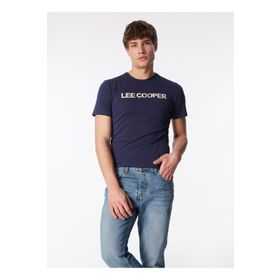 Lee Cooper 232 LCM 242018 Lacivert Carlo Bisiklet Yaka Erkek T-shirt