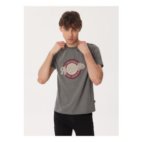 Lee Cooper 232 LCM 242019 AUTHEN Bisiklet Yaka Antrasit Erkek T-shirt