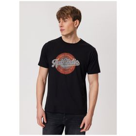 Lee Cooper 232 LCM 242019 AUTHEN Bisiklet Yaka Siyah Erkek T-shirt