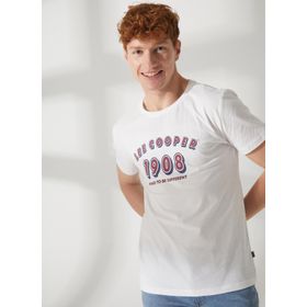 Lee Cooper 232 LCM 242020 SUNNY Bisiklet Yaka Beyaz Erkek T-shirt