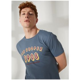Lee Cooper 232 LCM 242020 SUNNY DANIEL Bisiklet Yaka İndigo Erkek T-shirt