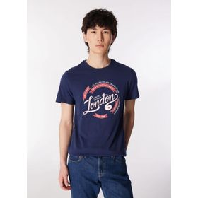 Lee Cooper 232 LCM 242021 Lacivert Alista Bisiklet Yaka Erkek T-shirt