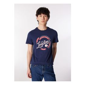 Lee Cooper 232 LCM 242021 Lacivert Alista Bisiklet Yaka Erkek T-shirt