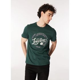 Lee Cooper 232 LCM 242021 Yeşil Alista Bisiklet Yaka Erkek T-shirt