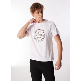Lee Cooper 232 LCM 242023 Beyaz Camo Erkek T-shirt