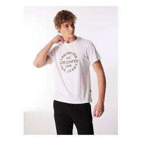 Lee Cooper 232 LCM 242023 Beyaz Camo Erkek T-shirt