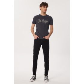 Lee Cooper 232 LCM 242029 DRAWINGLOGO Bisiklet Yaka Antrasit Erkek T-shirt