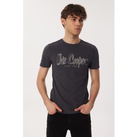 Lee Cooper 232 LCM 242029 DRAWINGLOGO Bisiklet Yaka Antrasit Erkek T-shirt