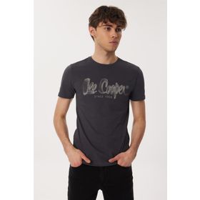 Lee Cooper 232 LCM 242029 DRAWINGLOGO Bisiklet Yaka Antrasit Erkek T-shirt