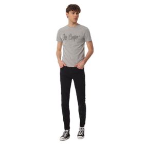 Lee Cooper 232 LCM 242029 DRAWINGLOGO Bisiklet Yaka Gri Melanj Erkek T-shirt