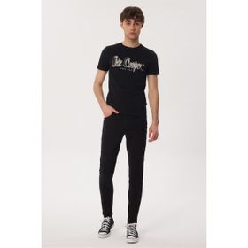Lee Cooper 232 LCM 242029 DRAWINGLOGO Bisiklet Yaka Siyah Erkek T-shirt
