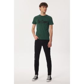 Lee Cooper 232 LCM 242029 DRAWINGLOGO Bisiklet Yaka Yeşil Erkek T-shirt