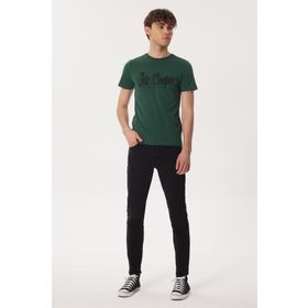 Lee Cooper 232 LCM 242029 DRAWINGLOGO Bisiklet Yaka Yeşil Erkek T-shirt