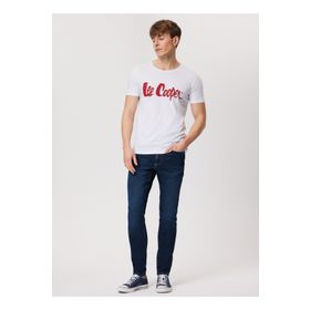 Lee Cooper 232 LCM 242032 LONDONLOGO Bisiklet Yaka Beyaz Erkek T-shirt