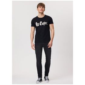 Lee Cooper 232 LCM 242032 LONDONLOGO Bisiklet Yaka Siyah Erkek T-shirt