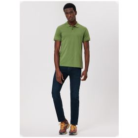 Lee Cooper 232 LCM 242035 Bobby Polo Yaka Haki Erkek T-shirt