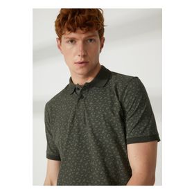 Lee Cooper 232 LCM 242036 NEWBERNARD OLIVE Polo Yaka Açık Yeşil Erkek T-shirt