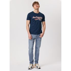 Lee Cooper 232 LCM 242043 Hardy Bisiklet Yaka Lacivert Erkek T-shirt