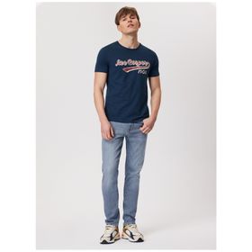 Lee Cooper 232 LCM 242043 Hardy Bisiklet Yaka Lacivert Erkek T-shirt