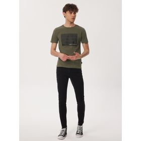 Lee Cooper 232 LCM 242044 PATRICE Bisiklet Yaka Haki Erkek T-shirt