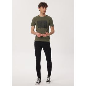 Lee Cooper 232 LCM 242044 PATRICE Bisiklet Yaka Haki Erkek T-shirt
