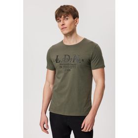 Lee Cooper 232 LCM 242045 ELLERY Bisiklet Yaka Haki Erkek T-shirt