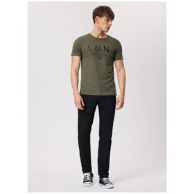 Lee Cooper 232 LCM 242045 ELLERY Bisiklet Yaka Haki Erkek T-shirt