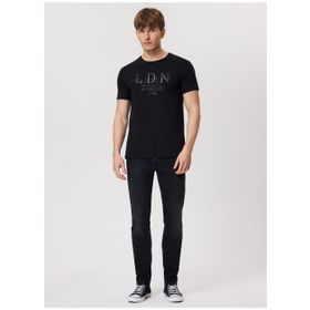 Lee Cooper 232 LCM 242045 ELLERY Bisiklet Yaka Siyah Erkek T-shirt