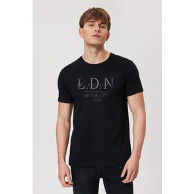 Lee Cooper 232 LCM 242045 ELLERY Bisiklet Yaka Siyah Erkek T-shirt