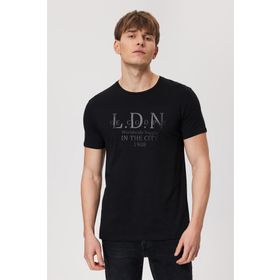 Lee Cooper 232 LCM 242045 ELLERY Bisiklet Yaka Siyah Erkek T-shirt