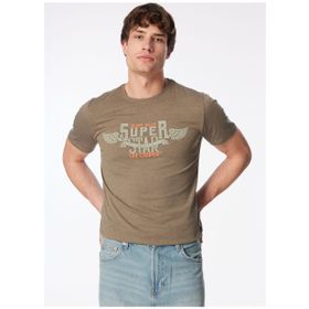Lee Cooper 232 LCM 242046 Yeşil Melanj Sertiw Bisiklet Yaka Erkek T-shirt