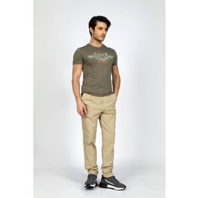 Lee Cooper 232 LCM 242046 Yeşil Melanj Sertiw Bisiklet Yaka Erkek T-shirt