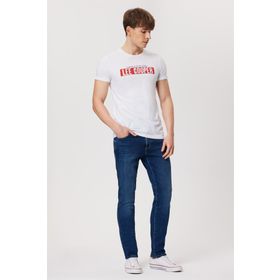 Lee Cooper 232 LCM 242052 Real Bisiklet Yaka Beyaz Erkek T-shirt