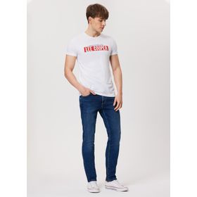 Lee Cooper 232 LCM 242052 Real Bisiklet Yaka Beyaz Erkek T-shirt