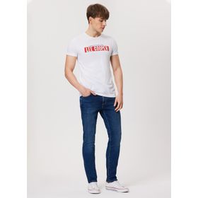 Lee Cooper 232 LCM 242052 Real Bisiklet Yaka Beyaz Erkek T-shirt