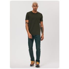 Lee Cooper 232 LCM 242052 Real Bisiklet Yaka Haki Erkek T-shirt