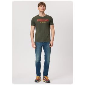 Lee Cooper 232 LCM 242056 Twingo Bisiklet Yaka Haki Erkek T-shirt