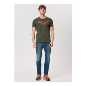 Lee Cooper 232 LCM 242056 Twingo Bisiklet Yaka Haki Erkek T-shirt