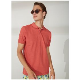 Lee Cooper 232 LCM 242058 Miles Polo Yaka Koyu Mercan Erkek T-shirt