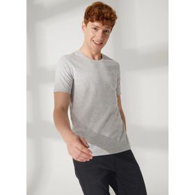 Lee Cooper 232 LCM 242060 BAINES Bisiklet Yaka Gri Melanj Erkek T-shirt