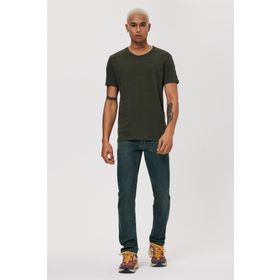 Lee Cooper 232 LCM 242060 BAINES Bisiklet Yaka Haki Erkek T-shirt