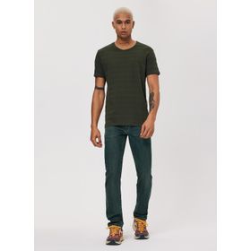 Lee Cooper 232 LCM 242060 BAINES Bisiklet Yaka Haki Erkek T-shirt