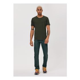 Lee Cooper 232 LCM 242060 BAINES Bisiklet Yaka Haki Erkek T-shirt