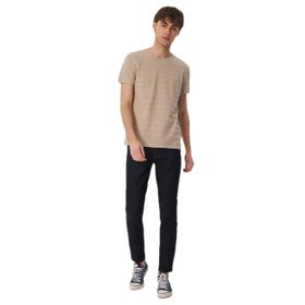 Lee Cooper 232 LCM 242060 BAINES Bisiklet Yaka Koyu Bej Erkek T-shirt
