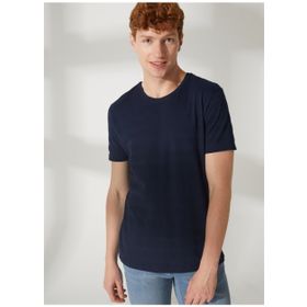 Lee Cooper 232 LCM 242060 BAINES Bisiklet Yaka Koyu Lacivert Erkek T-shirt