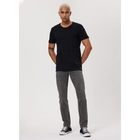 Lee Cooper 232 LCM 242060 BAINES Bisiklet Yaka Siyah Erkek T-shirt