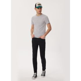 Lee Cooper 232 LCM 242061 GAEL Bisiklet Yaka Gri Melanj Erkek T-shirt