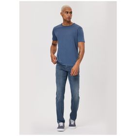 Lee Cooper 232 LCM 242061 GAEL Bisiklet Yaka İndigo Erkek T-shirt
