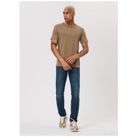 Lee Cooper 232 LCM 242061 GAEL Bisiklet Yaka Koyu Bej Erkek T-shirt